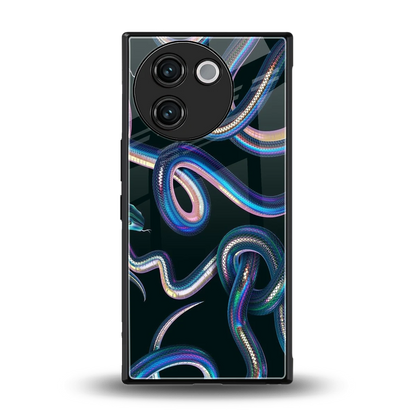 Snakes back phone cover | glass case for vivo v30e