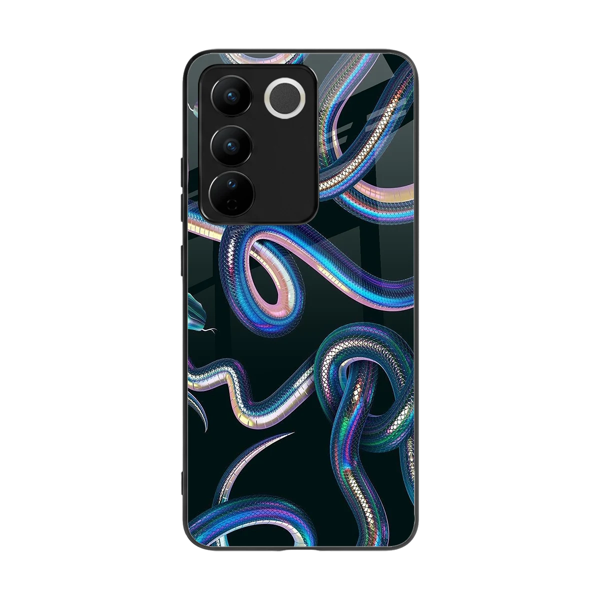 Snakes back phone cover | glass case for vivo v27 5g