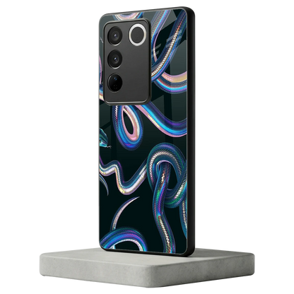 Snakes vivo v27 5g mobile cover | shockproof glass phone case