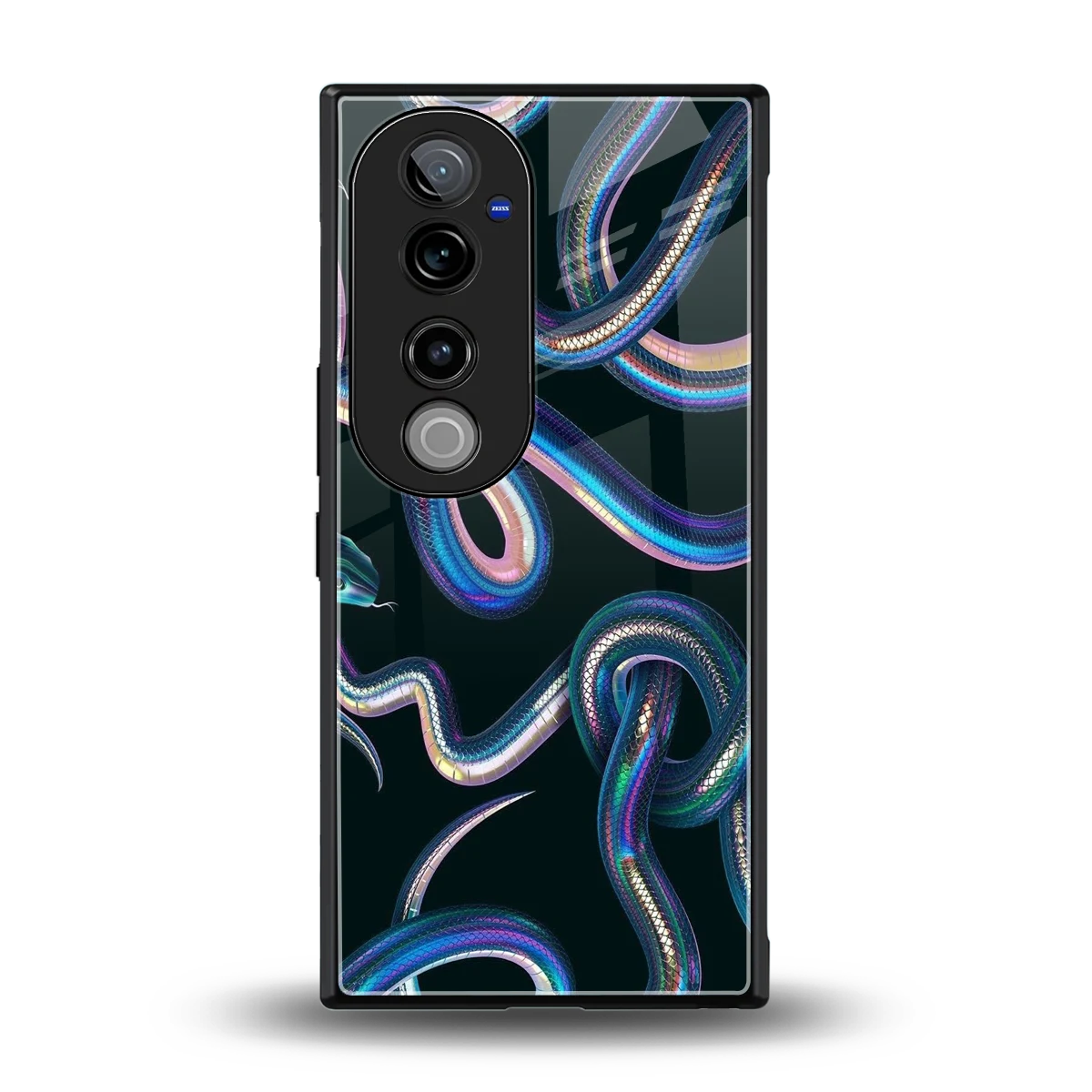 Snakes back phone cover | glass case for vivo v40 pro