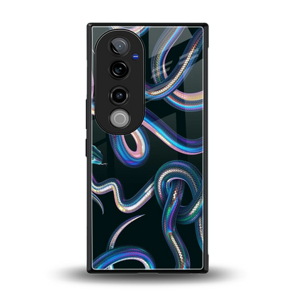 Snakes back phone cover | glass case for vivo v40 pro