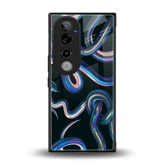 Snakes back phone cover | glass case for vivo v40 pro