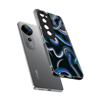 Snakes sleek vivo v40 pro cover with tempered glass back and TPU edges