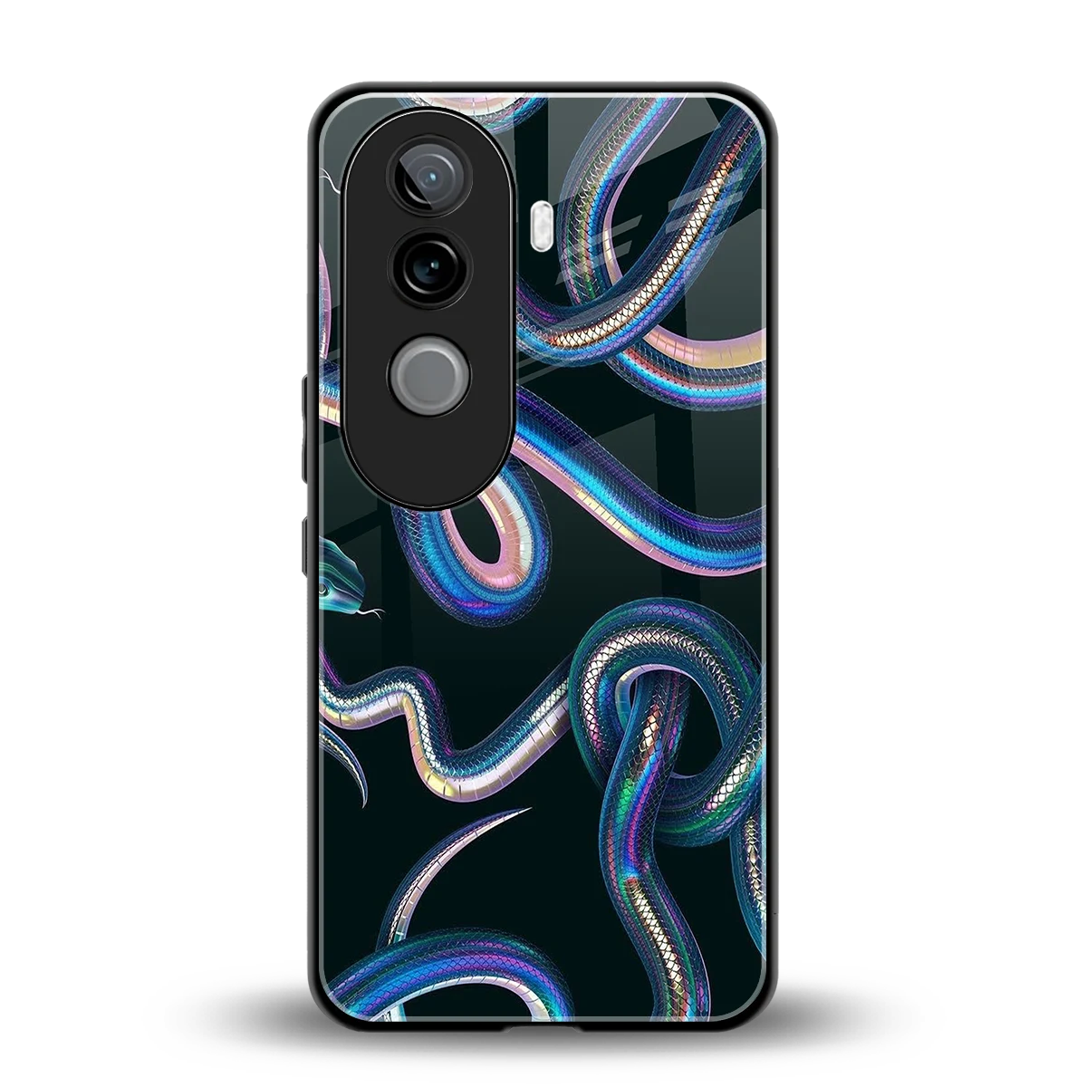 Snakes back phone cover | glass case for vivo v40e