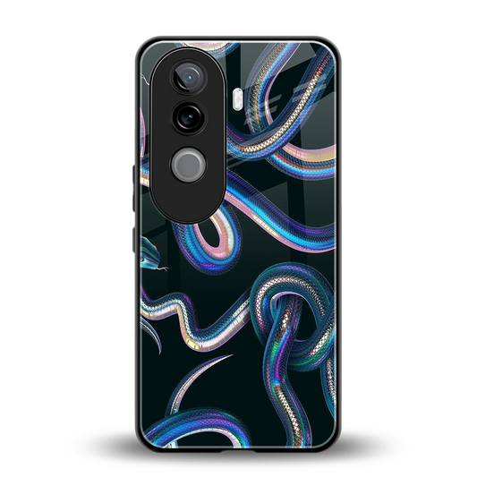 Snakes back phone cover | glass case for vivo v40e