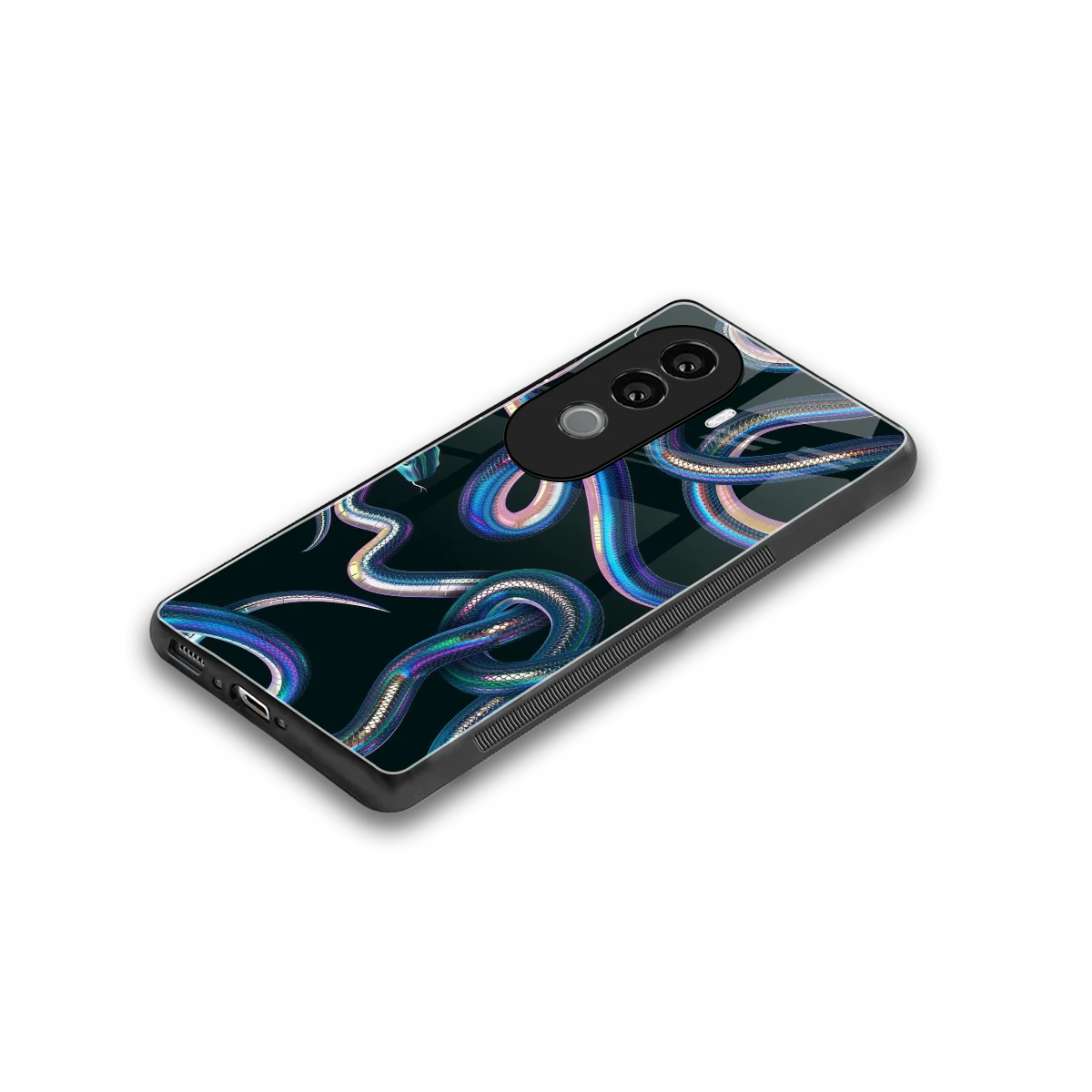 Snakes stylish phone case for vivo v40e | glossy glass and slim fit