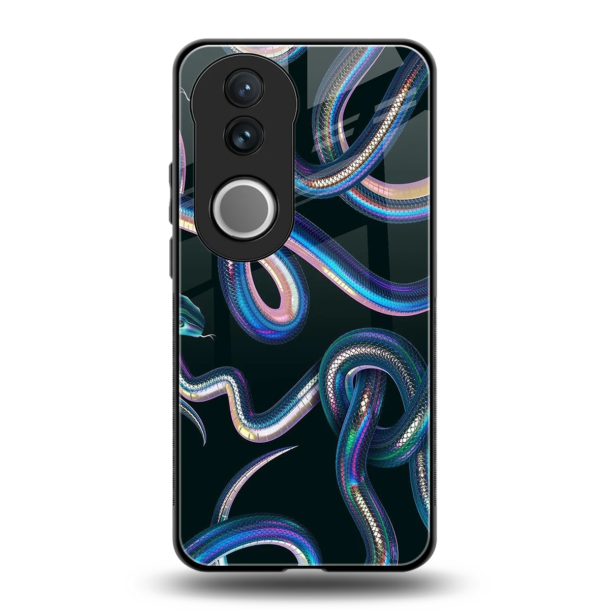 Snakes back phone cover | glass case for vivo v50