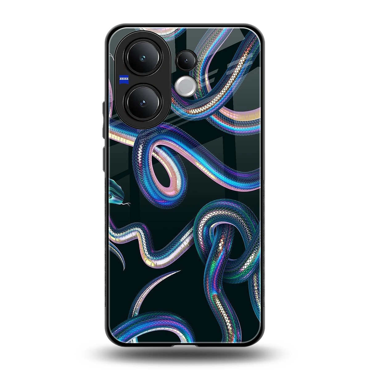 Snakes back phone cover | glass case for vivo v60