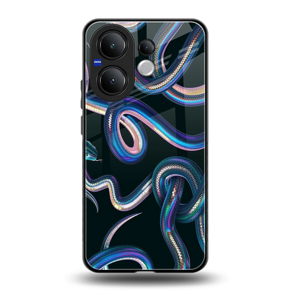 Snakes back phone cover | glass case for vivo v60