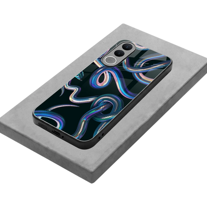 Snakes stylish phone case for vivo v70 fe | glossy glass and slim fit