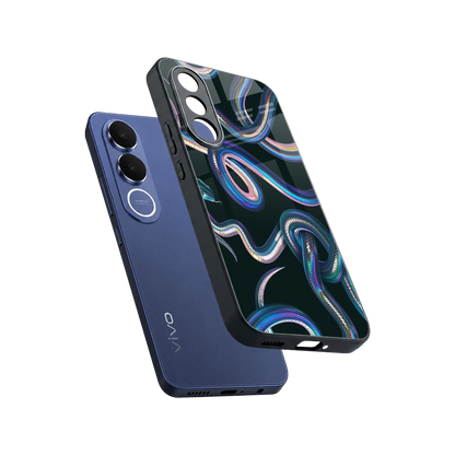 Snakes sleek vivo v70 fe cover with tempered glass back and TPU edges
