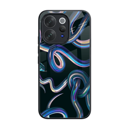 Snakes back phone cover | glass case for vivo v70