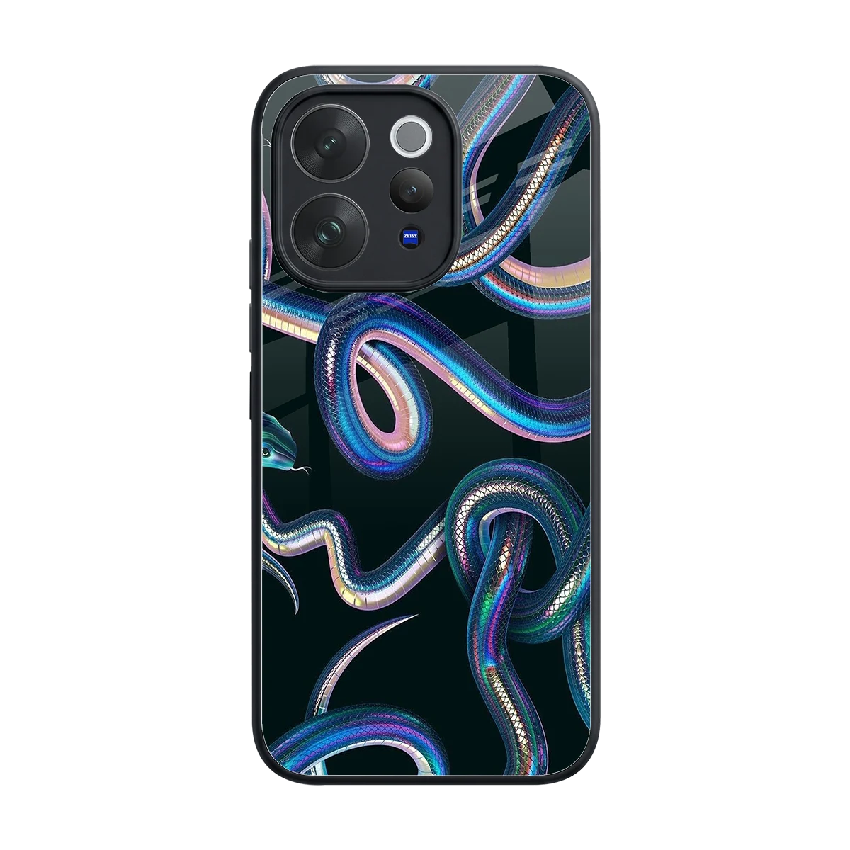 Snakes back phone cover | glass case for vivo v70 elite