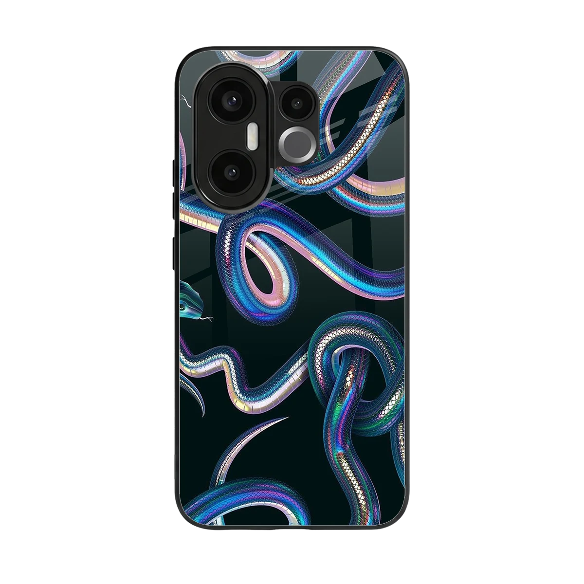 Snakes back phone cover | glass case for vivo x200 fe