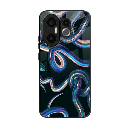 Snakes back phone cover | glass case for vivo x200 fe