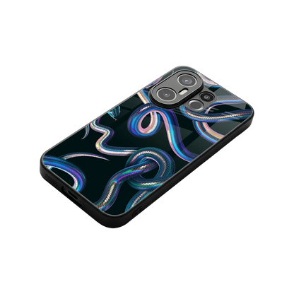 Snakes stylish phone case for vivo x200 fe | glossy glass and slim fit