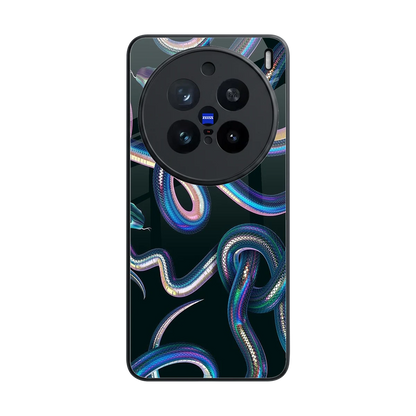 Snakes back phone cover | glass case for vivo x200 pro