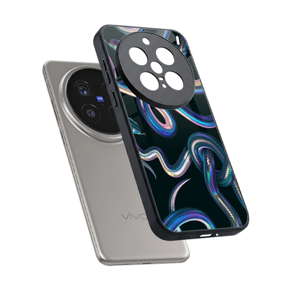 Snakes sleek vivo x200 pro cover with tempered glass back and TPU edges