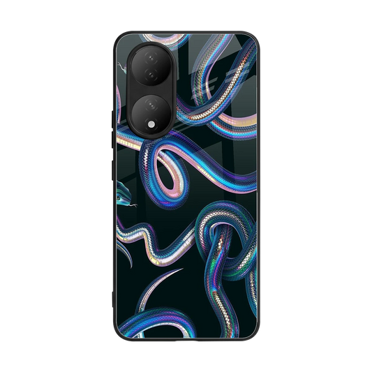 Snakes back phone cover | glass case for Vivo-y100