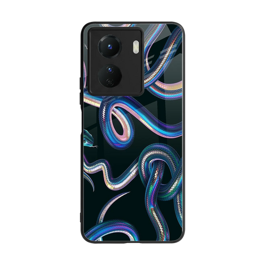 Snakes back phone cover | glass case for vivo y16