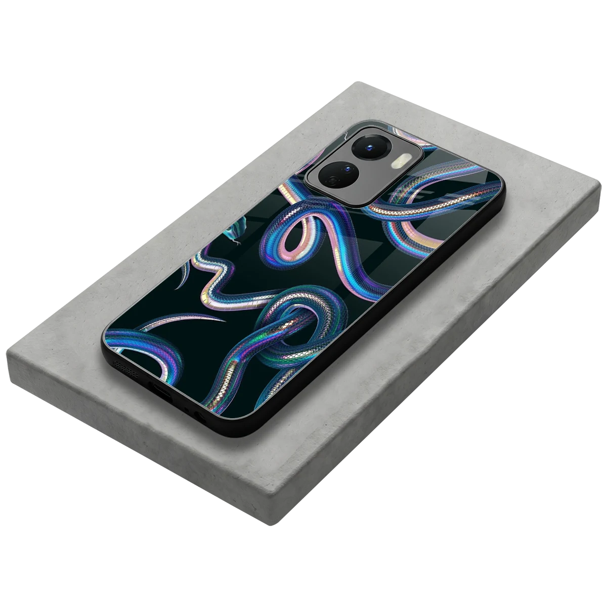 Snakes stylish phone case for vivo y16 | glossy glass and slim fit