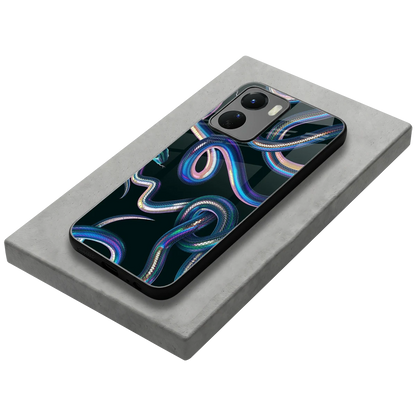 Snakes stylish phone case for vivo y16 | glossy glass and slim fit