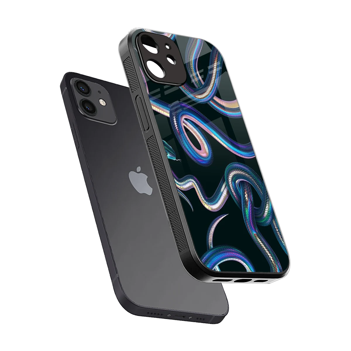 Snakes sleek iphone 11 cover with tempered glass back and TPU edges