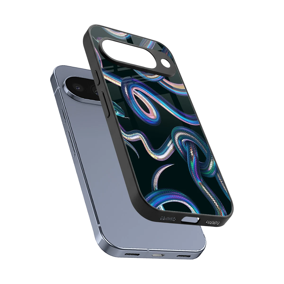 Snakes sleek google pixel 10 cover with tempered glass back and TPU edges