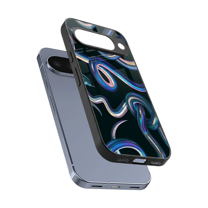Snakes sleek google pixel 10 cover with tempered glass back and TPU edges