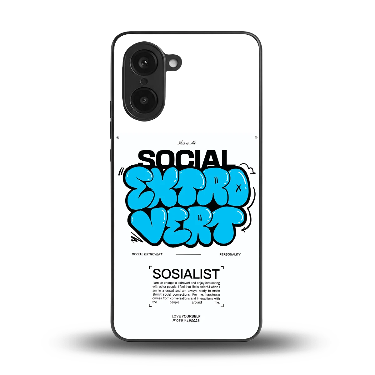 Social Extrovert back phone cover | glass case for oneplus nord ce5 5g