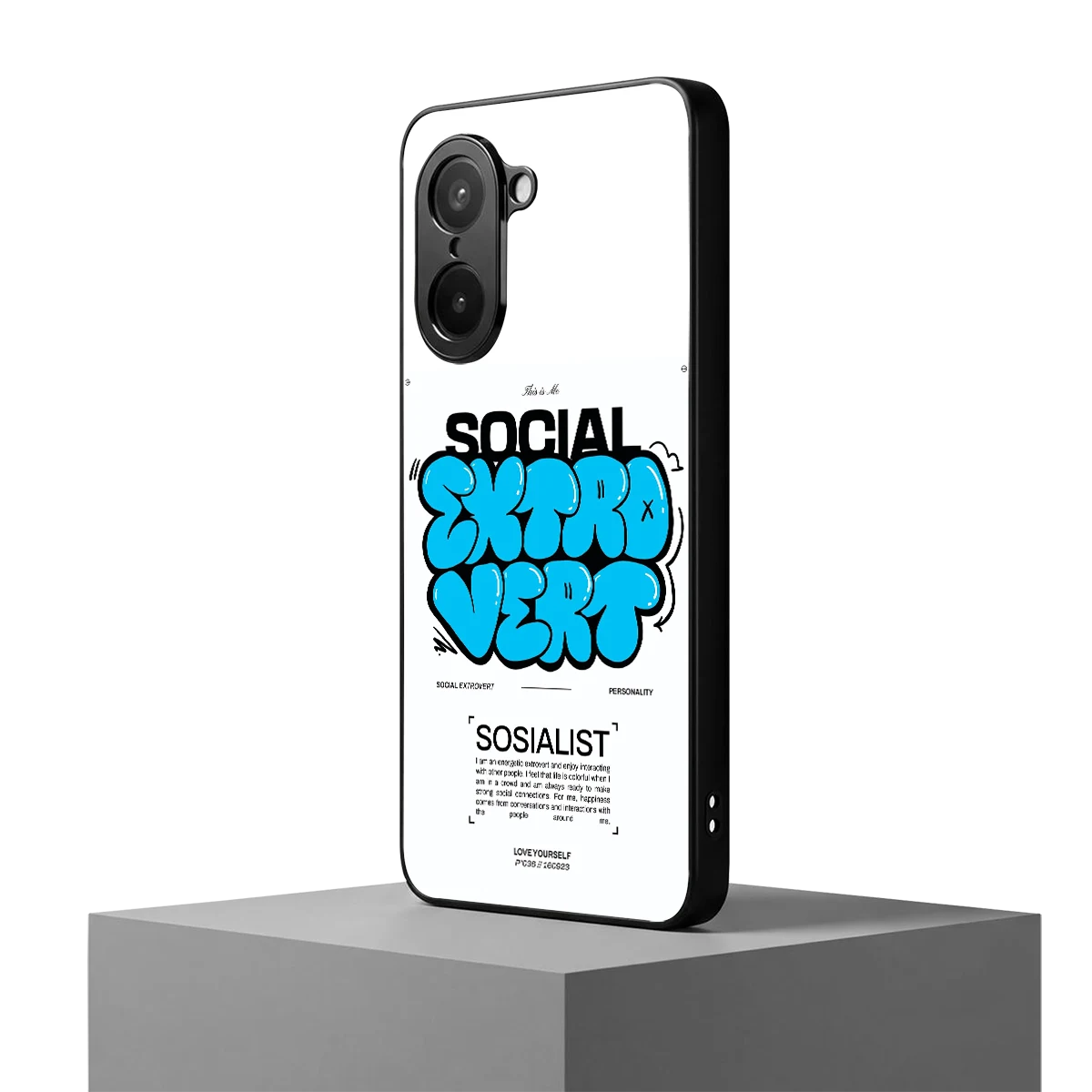 Social Extrovert oneplus nord ce5 5g mobile cover | shockproof glass phone case