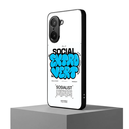 Social Extrovert oneplus nord ce5 5g mobile cover | shockproof glass phone case