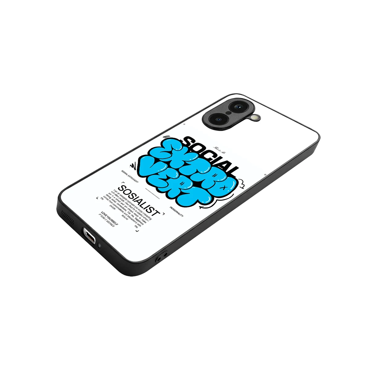 Social Extrovert stylish phone case for oneplus nord ce5 5g | glossy glass and slim fit