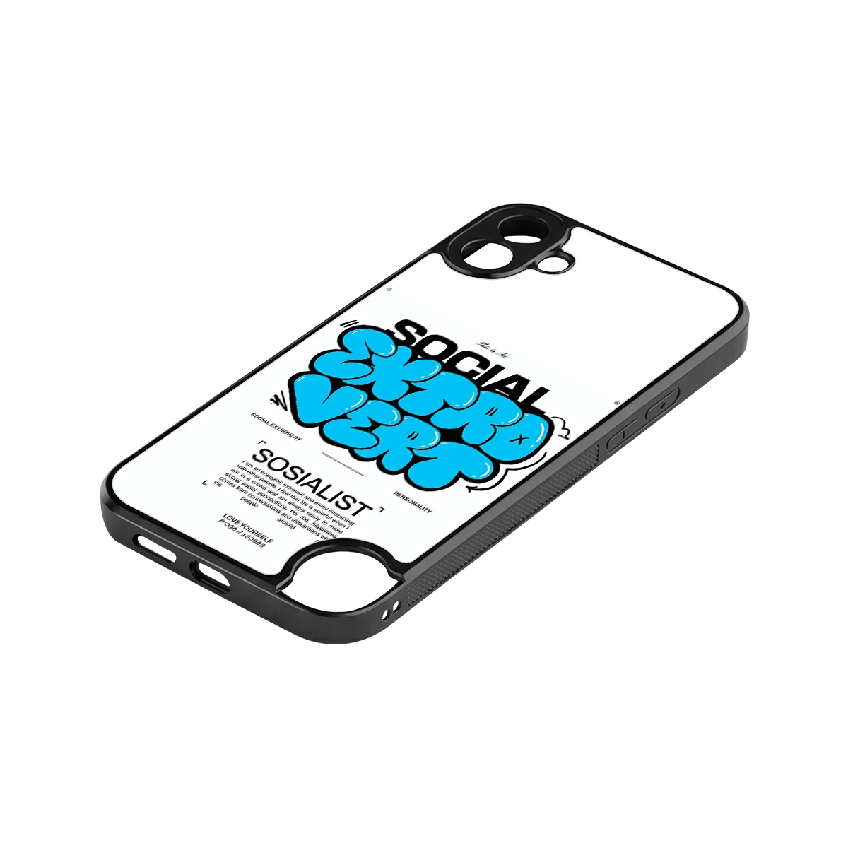 Social Extrovert stylish phone case for cmf nothing phone 1 | glossy glass and slim fit