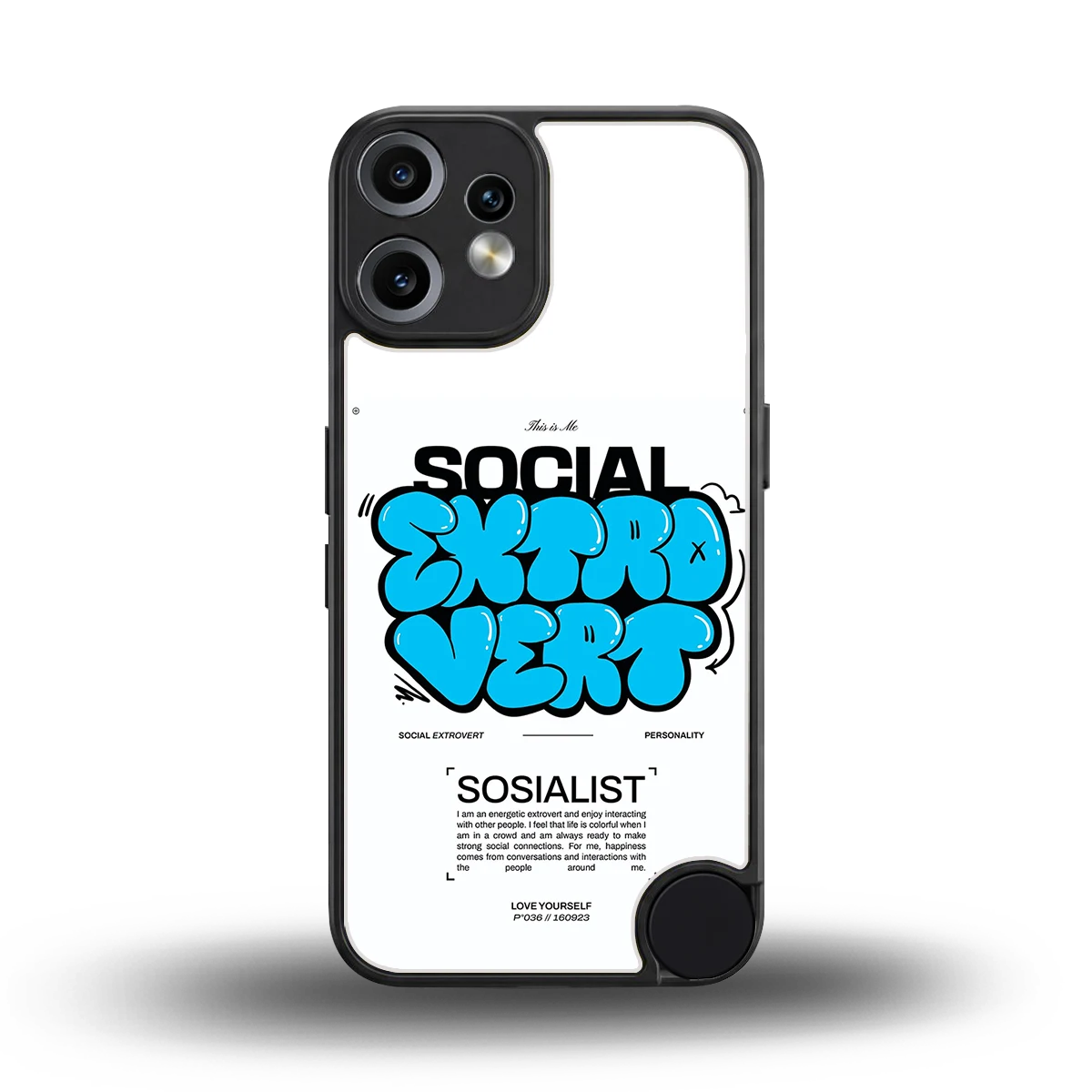 Social Extrovert back phone cover | glass case for cmf nothing phone 2 pro