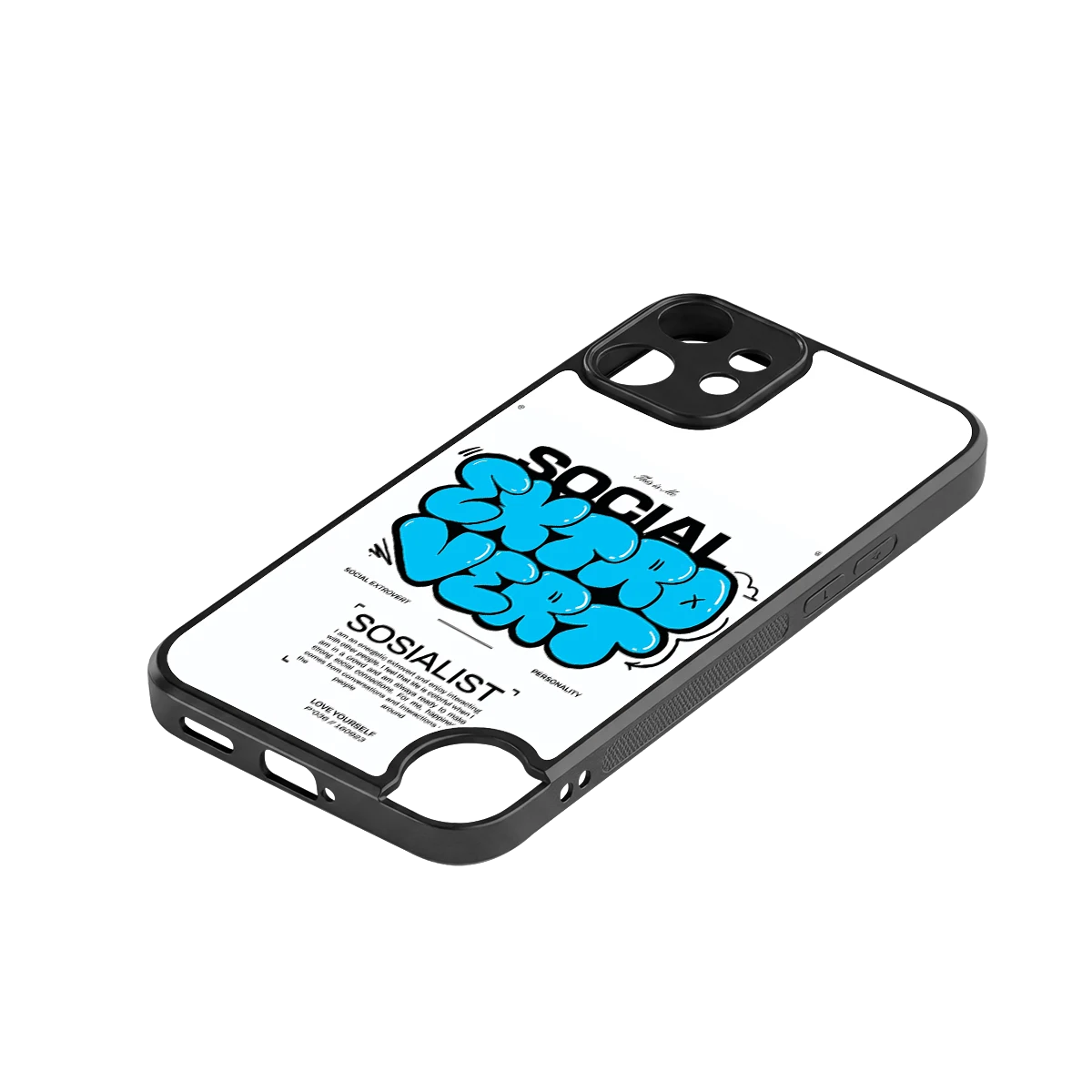 Social Extrovert stylish phone case for cmf nothing phone 2 pro | glossy glass and slim fit
