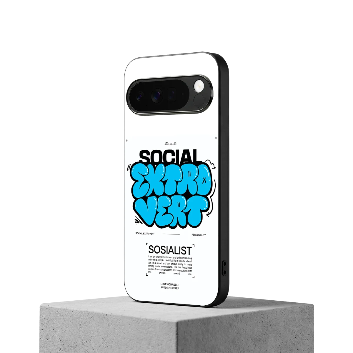 Social Extrovert google pixel 10 pro xl mobile cover | shockproof glass phone case