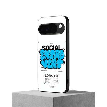 Social Extrovert google pixel 10 pro xl mobile cover | shockproof glass phone case