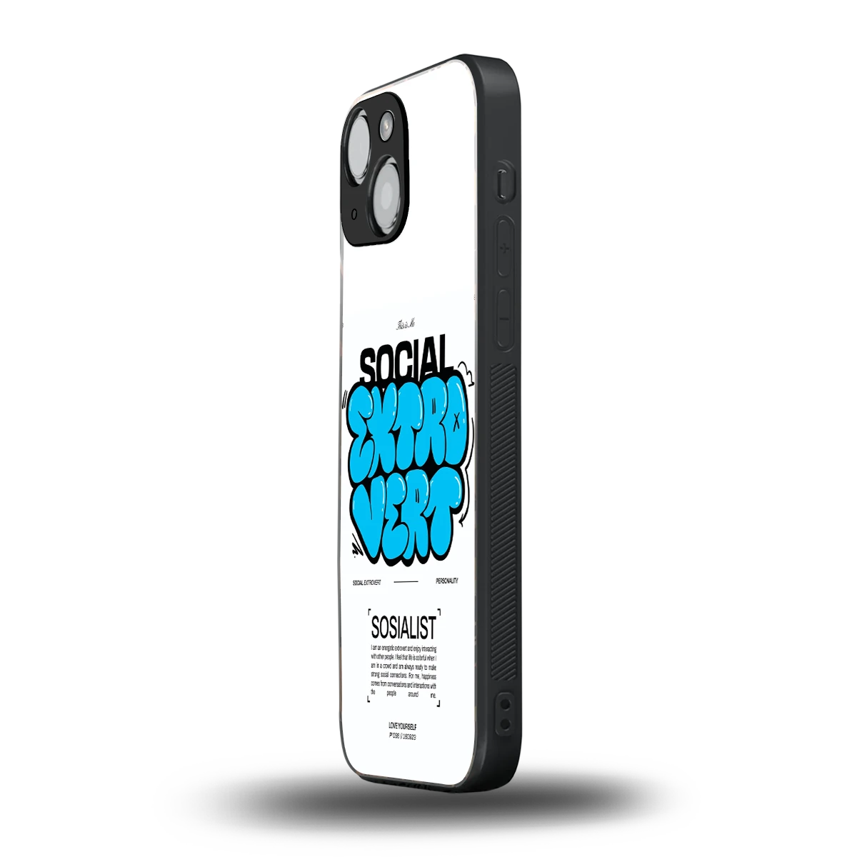 Social Extrovert iphone 13 mini mobile cover | shockproof glass phone case