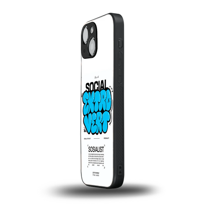 Social Extrovert iphone 13 mini mobile cover | shockproof glass phone case
