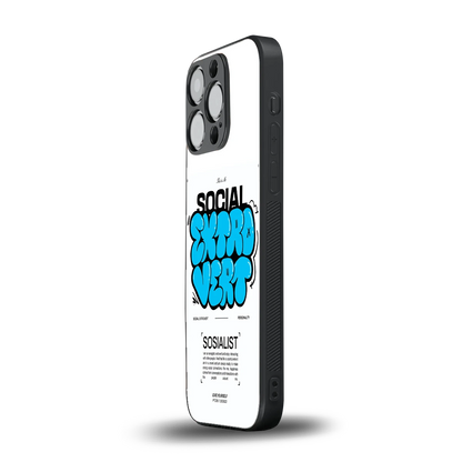 Social Extrovert iphone 13 pro mobile cover | shockproof glass phone case