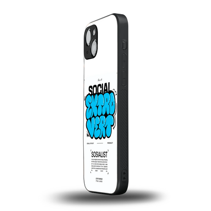 Social Extrovert iphone 14 plus mobile cover | shockproof glass phone case