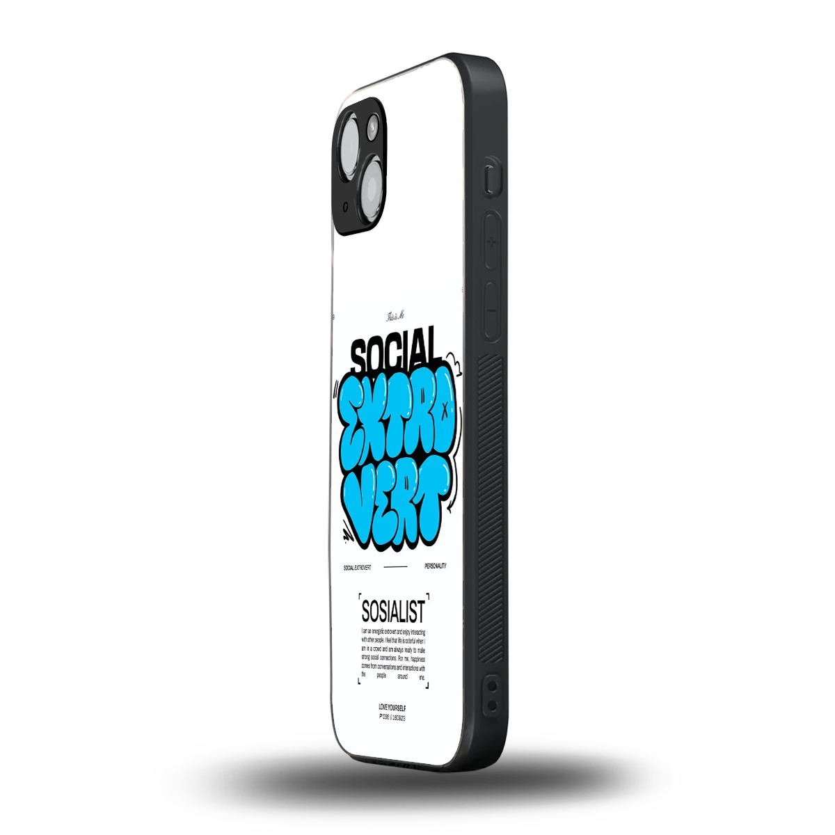 Social Extrovert iphone 15 mobile cover | shockproof glass phone case