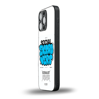 Social Extrovert iphone 16 pro max mobile cover | shockproof glass phone case