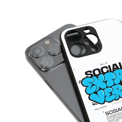 Social Extrovert stylish phone case for iPhone 16 | glossy glass and slim fit