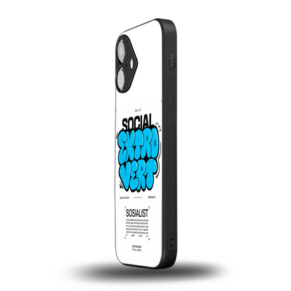 Social Extrovert iPhone 16 mobile cover | shockproof glass phone case