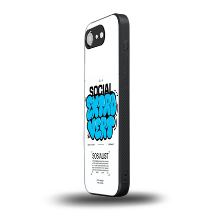 Social Extrovert iphone 16e mobile cover | shockproof glass phone case