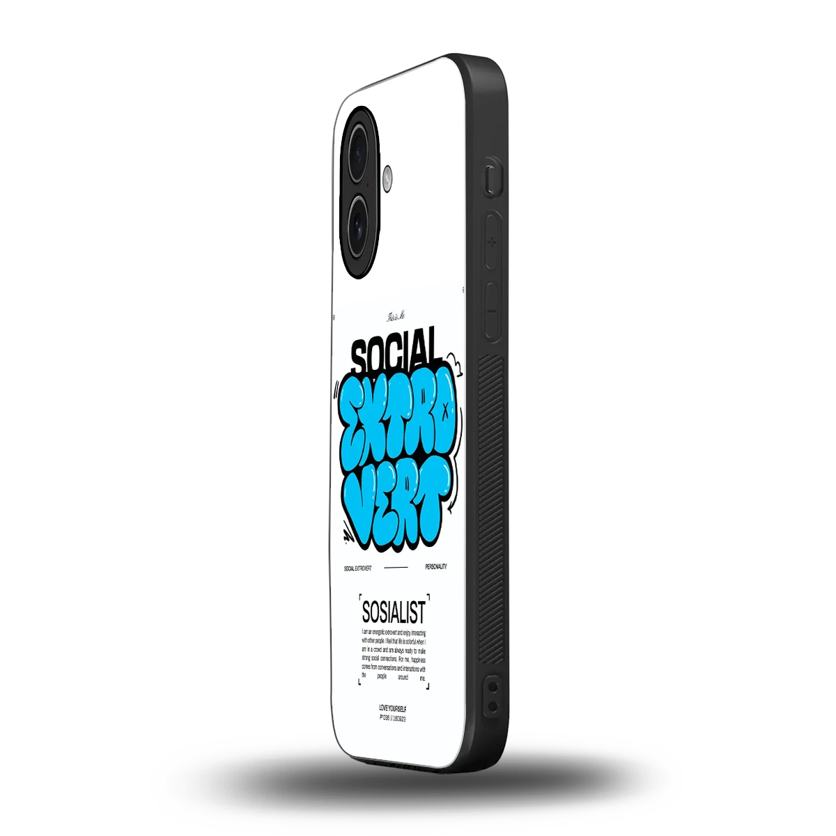 Social Extrovert iphone 17 mobile cover | shockproof glass phone case