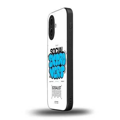 Social Extrovert iphone 17 mobile cover | shockproof glass phone case