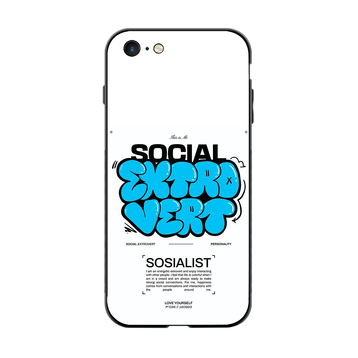 Social Extrovert back phone cover | glass case for iphone 6